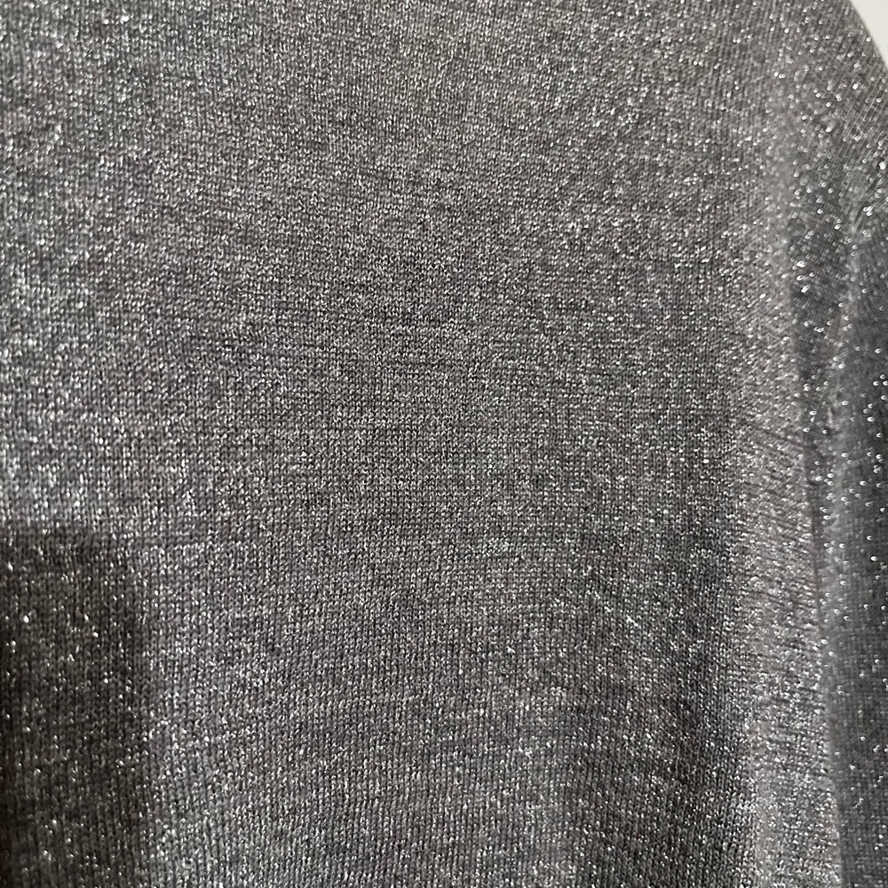 Talbots Silver Gray Metallic Cardigan Sweater - Picture 4 of 6